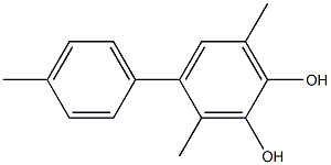 3,6-Dimethyl-4-(4-methylphenyl)benzene-1,2-diol,,结构式