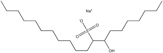 8-Hydroxyicosane-9-sulfonic acid sodium salt Structure