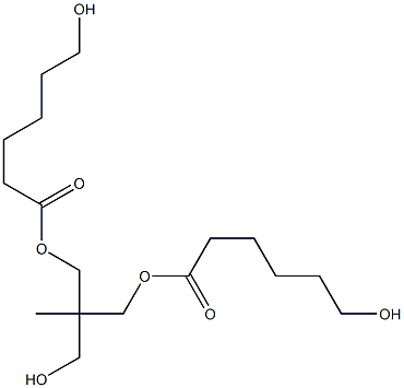 Bis(6-hydroxyhexanoic acid)2-(hydroxymethyl)-2-methyl-1,3-propanediyl ester Struktur