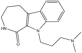 2,3,4,5-Tetrahydro-10-[3-(dimethylamino)propyl]azepino[3,4-b]indol-1(10H)-one Structure