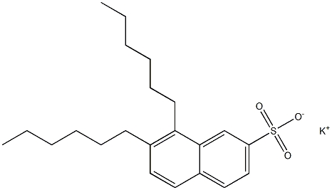 7,8-ジヘキシル-2-ナフタレンスルホン酸カリウム 化学構造式