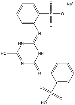 2,4-Di(sulfophenylimino)-6-hydroxy-1,3,5-triazine sodium salt Structure