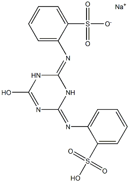 2,4-Di(sulfophenylimino)-6-hydroxy-1,3,5-triazine sodium salt,,结构式