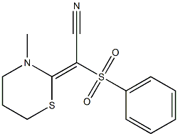 2-[(Phenylsulfonyl)(cyano)methylene]-3-methyl-3,4,5,6-tetrahydro-2H-1,3-thiazine