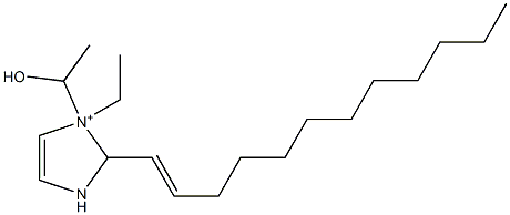 2-(1-ドデセニル)-1-エチル-1-(1-ヒドロキシエチル)-4-イミダゾリン-1-イウム 化学構造式