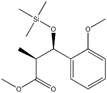 (2S,3R)-2-Methyl-3-trimethylsiloxy-3-(2-methoxyphenyl)propanoic acid methyl ester Struktur