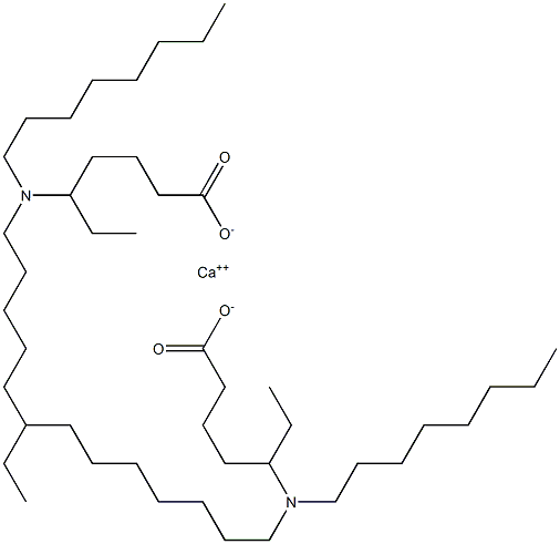 ビス[5-(ジオクチルアミノ)ヘプタン酸]カルシウム 化学構造式