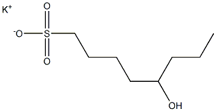5-Hydroxyoctane-1-sulfonic acid potassium salt Structure