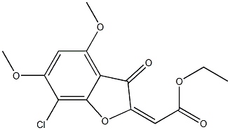 2-Ethoxycarbonyl-methylene-7-chloro-4,6-dimethoxy-3(2H)-benzofuranone Structure