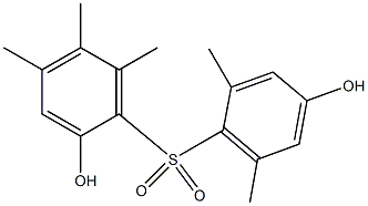 2,4'-Dihydroxy-2',4,5,6,6'-pentamethyl[sulfonylbisbenzene] 结构式
