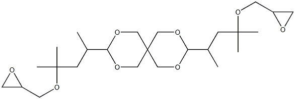 3,9-Bis(1,3,3-trimethyl-3-glycidyloxypropyl)-2,4,8,10-tetraoxaspiro[5.5]undecane Structure