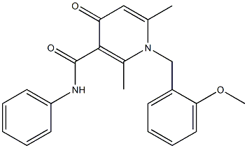 1-(2-Methoxybenzyl)-1,4-dihydro-2,6-dimethyl-N-phenyl-4-oxopyridine-3-carboxamide Struktur