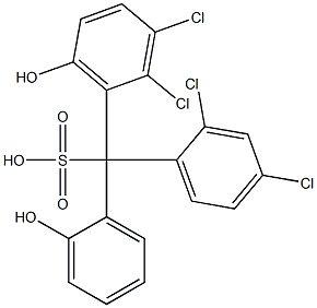 (2,4-Dichlorophenyl)(2,3-dichloro-6-hydroxyphenyl)(2-hydroxyphenyl)methanesulfonic acid Structure