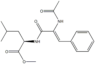 (2R)-2-[(Z)-2-Acetylamino-3-phenylpropenoylamino]-4-methylvaleric acid methyl ester 结构式