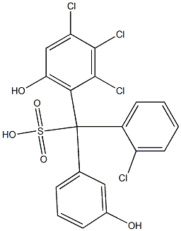  (2-Chlorophenyl)(2,3,4-trichloro-6-hydroxyphenyl)(3-hydroxyphenyl)methanesulfonic acid