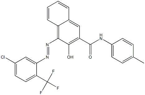 4-[5-Chloro-2-(trifluoromethyl)phenylazo]-3-hydroxy-N-(4-methylphenyl)-2-naphthamide Structure