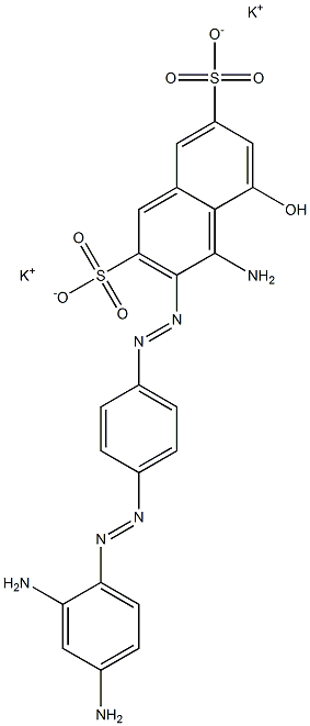 4-Amino-3-[p-(2,4-diaminophenylazo)phenylazo]-5-hydroxy-2,7-naphthalenedisulfonic acid dipotassium salt Structure