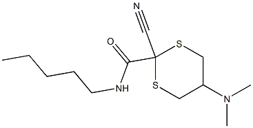 2-Cyano-5-(dimethylamino)-N-pentyl-1,3-dithiane-2-carboxamide Structure