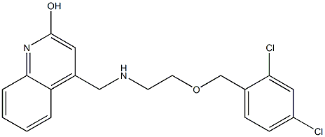 4-[[2-(2,4-ジクロロベンジルオキシ)エチル]アミノメチル]キノリン-2-オール 化学構造式