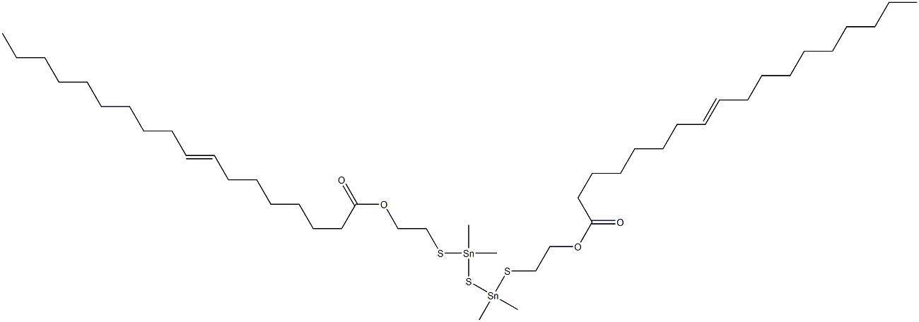 Bis[dimethyl[[2-(7-heptadecenylcarbonyloxy)ethyl]thio]stannyl] sulfide,,结构式