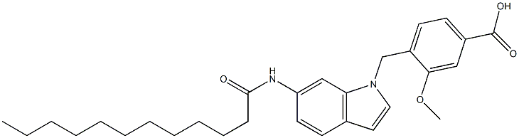 4-[6-(Dodecanoylamino)-1H-indol-1-ylmethyl]-3-methoxybenzoic acid