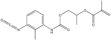 メタクリル酸2-[(3-イソシアナト-2-メチルフェニル)カルバモイルオキシ]-1-メチルエチル 化学構造式