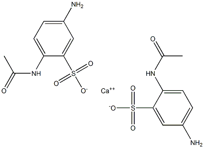 Bis(2-acetylamino-5-aminobenzenesulfonic acid)calcium salt 结构式