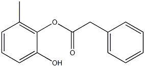 フェニル酢酸2-ヒドロキシ-6-メチルフェニル 化学構造式