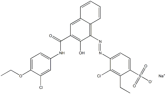  3-Chloro-2-ethyl-4-[[3-[[(3-chloro-4-ethoxyphenyl)amino]carbonyl]-2-hydroxy-1-naphtyl]azo]benzenesulfonic acid sodium salt