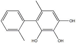 4-(2-Methylphenyl)-5-methylbenzene-1,2,3-triol Structure