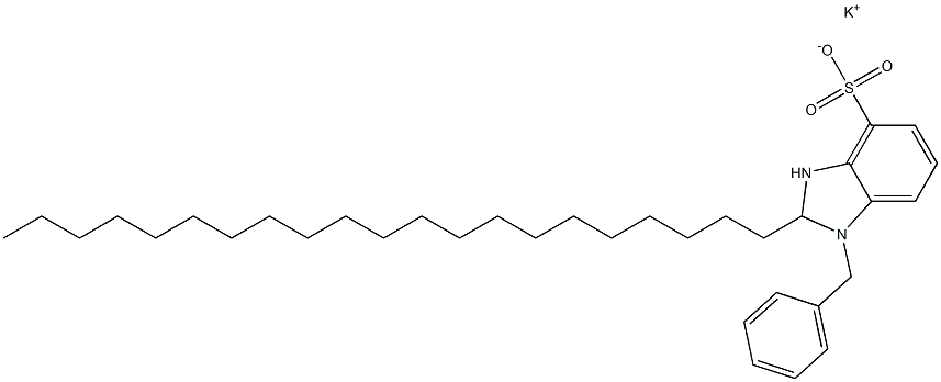 1-Benzyl-2,3-dihydro-2-henicosyl-1H-benzimidazole-4-sulfonic acid potassium salt Structure