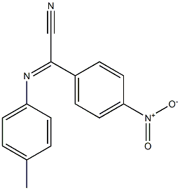 (4-メチルフェニルイミノ)(4-ニトロフェニル)アセトニトリル 化学構造式
