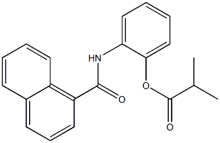 2-Methylpropanoic acid 2-(1-naphthoylamino)phenyl ester,,结构式