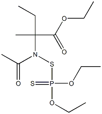 2-[[(Diethoxyphosphinothioyl)thio]acetylamino]-2-methylbutanoic acid ethyl ester Structure