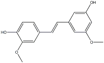 (E)-3',4-Dihydroxy-3,5'-dimethoxystilbene Struktur
