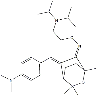 5-[4-(Dimethylamino)benzylidene]-1,3,3-trimethyl-2-oxabicyclo[2.2.2]octan-6-one O-[2-(diisopropylamino)ethyl]oxime|