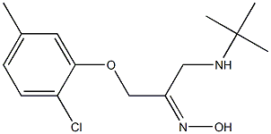 1-(2-Chloro-5-methylphenoxy)-3-tert-butylaminoacetone (E)-oxime Structure