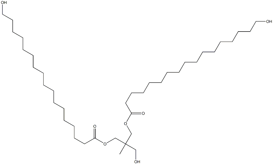 Bis(17-hydroxyheptadecanoic acid)2-(hydroxymethyl)-2-methyl-1,3-propanediyl ester 结构式