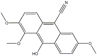 2,5,6-Trimethoxy-10-hydroxyanthracene-9-carbonitrile Structure