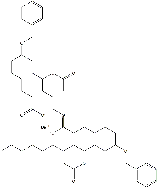 Bis(7-benzyloxy-10-acetyloxystearic acid)barium salt Structure