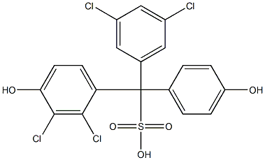 (3,5-Dichlorophenyl)(2,3-dichloro-4-hydroxyphenyl)(4-hydroxyphenyl)methanesulfonic acid Structure