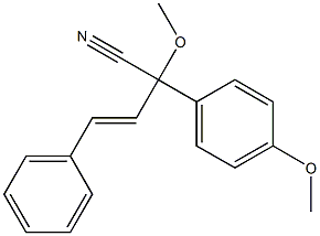 2-メトキシ-2-(4-メトキシフェニル)-4-フェニル-3-ブテンニトリル 化学構造式
