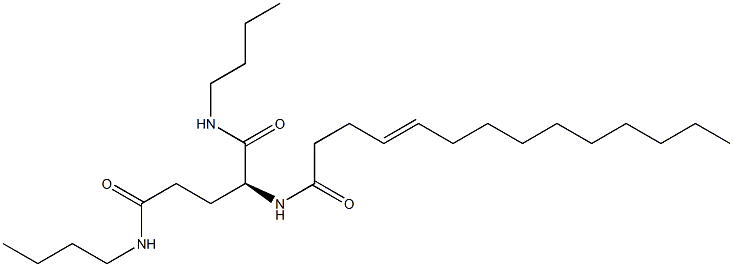 N2-(4-Tetradecenoyl)-N1,N5-dibutylglutaminamide,,结构式