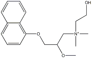 3-(1-Naphthalenyloxy)-2-methoxy-N-(2-hydroxyethyl)-N,N-dimethylpropan-1-aminium,,结构式