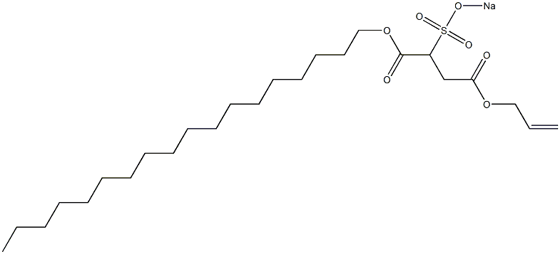 2-(Sodiosulfo)succinic acid 1-octadecyl 4-(2-propenyl) ester 结构式