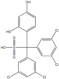 Bis(3,5-dichlorophenyl)(2,4-dihydroxyphenyl)methanesulfonic acid