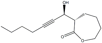 (3S)-3-[(S)-1-Hydroxy-2-heptyn-1-yl]tetrahydrooxepin-2(3H)-one Struktur