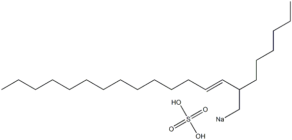 Sulfuric acid 2-hexyl-3-hexadecenyl=sodium ester salt,,结构式