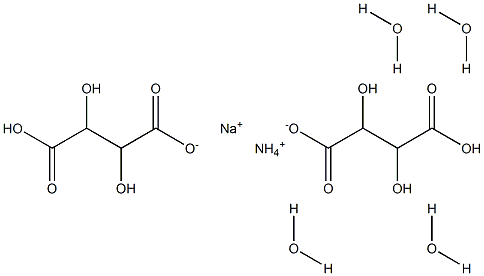 Ammonium sodium hydrogen tartrate tetrahydrate 结构式