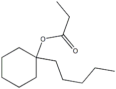 プロピオン酸1-ペンチルシクロヘキシル 化学構造式